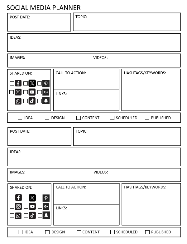Download Social Media Content Calendar